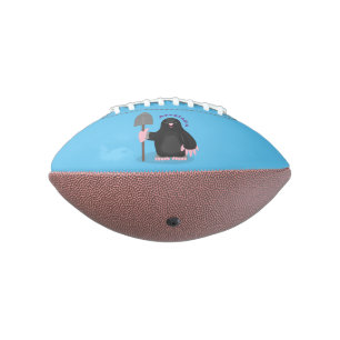 Cute happy mole cartoon illustratie american football
