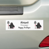 Cute happy mole cartoon illustratie bumpersticker (Op auto)