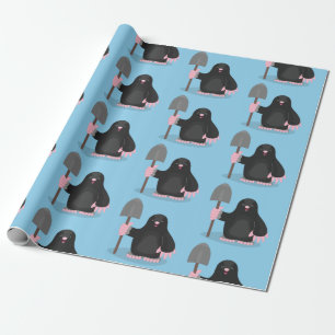Cute happy mole cartoon illustratie cadeaupapier