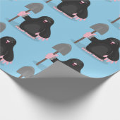Cute happy mole cartoon illustratie cadeaupapier (Hoek)