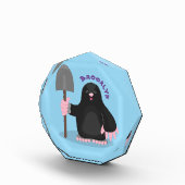 Cute happy mole cartoon illustratie fotoblokken (Rechts)