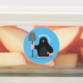 Cute happy mole cartoon illustratie labels (Aangebracht)