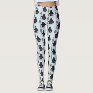 Cute happy mole cartoon illustratie leggings