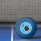 Cute happy mole cartoon illustratie pingpongballen (Net)