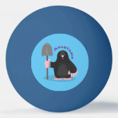 Cute happy mole cartoon illustratie pingpongballen (Achterkant)