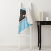 Cute happy mole cartoon illustratie sherpa deken (In situ)