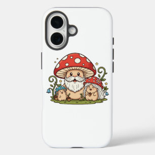 Cute Happy Mushroom Famille coque iphone imprimé