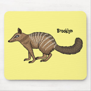Cute happy numbat cartoon illustratie muismat