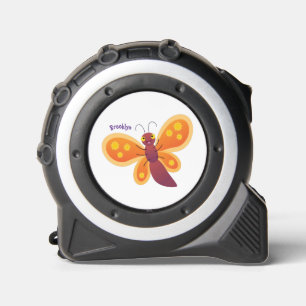 Cute happy orange butterfly cartoon illustraties rolmaat