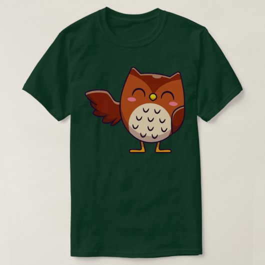 Cute Happy Owl T-shirt (Design voorkant)