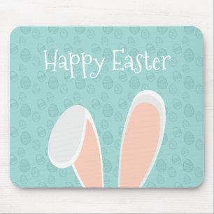 Cute Happy Paaster Bunny Ears   Mousepad Muismat