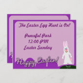 Cute Happy Paaster Bunny Feestdagenkaart (Voorkant / Achterkant)