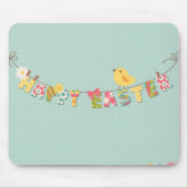 Cute Happy Paaster Card Muismat (Voorkant)