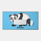 Cute happy panda bear with flower cartoon (Clavier et souris)
