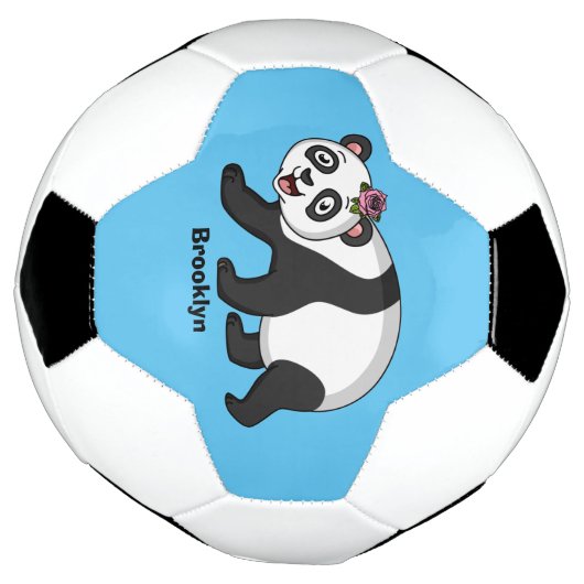 Cute happy panda bear with flower cartoon (Tourné)