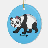Cute happy panda beer met cartoon keramisch ornament (Links)