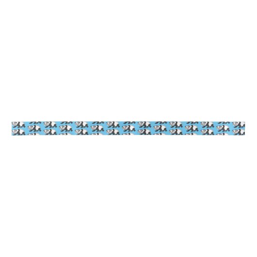 Cute happy panda beer met cartoon lint (Voorkant)