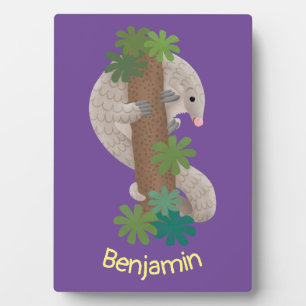 Cute happy pangolin anteater illustratie fotoplaat