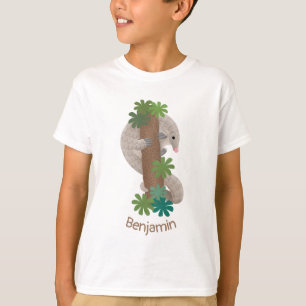 Cute happy pangolin anteater illustratie t-shirt