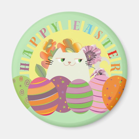 Cute Happy Pasen Magneet (Voorkant)