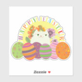 Cute Happy Pasen Sticker (Vel)