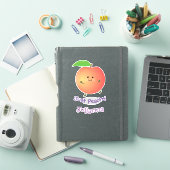 Cute happy peach, gewoon perachy cartoon illustrat sticker (iPad Cover)