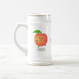 Cute happy peach yellow cartoon bierpul