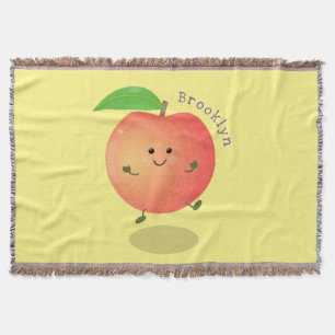 Cute happy peach yellow cartoon deken