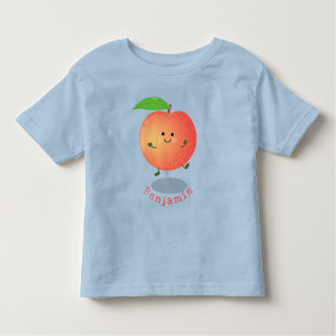Cute happy peach yellow cartoon kinder shirts