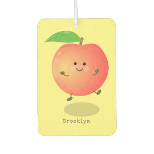 Cute happy peach yellow cartoon luchtverfrisser