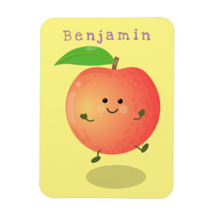 Cute happy peach yellow cartoon magneet