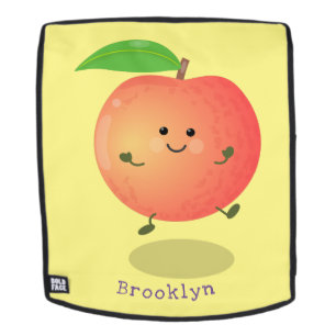 Cute happy peach yellow cartoon rugtassen