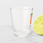 Cute happy peach yellow cartoon shot glas (Links)