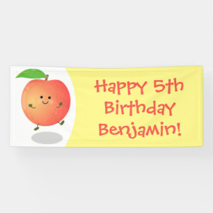 Cute happy peach yellow cartoon spandoek