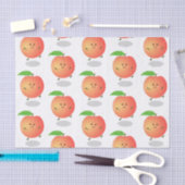 Cute happy peach yellow cartoon tissuepapier (Craft)