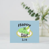 Cute Happy Pi Day Briefkaart (Staand voorkant)