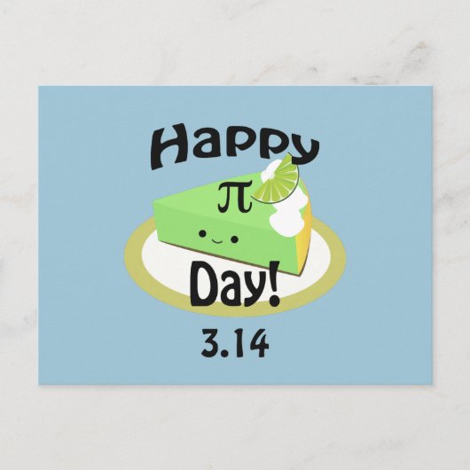 Cute Happy Pi Day Briefkaart (Voorkant)