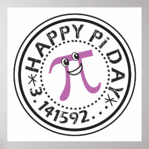 Cute Happy Pi Day © - Funny Pi Poster