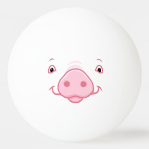 Cute Happy Pink Pig Face Pingpongballen
