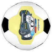 Cute happy police car cartoon illustration (Tourné)