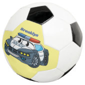 Cute happy police car cartoon illustration (3/4)