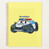 Cute happy police car cartoon illustration (Devant)