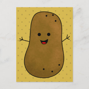 Cute Happy Potato Briefkaart