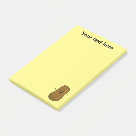 Cute Happy Potato - Gepersonaliseerd Post-it® Notes (Schuin)