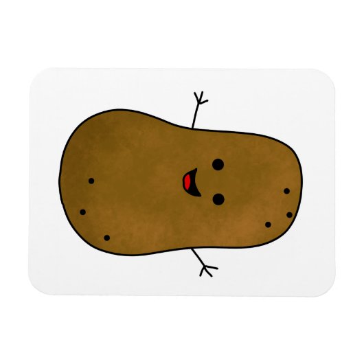 Cute Happy Potato Magneet (Horizontaal)