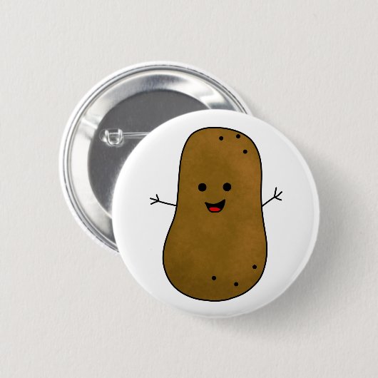 Cute Happy Potato Ronde Button 5,7 Cm (Voorkant /achterkant)