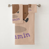 Cute happy potato springtouw cartoon bad handdoek (Insitu)