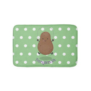 Cute happy potato springtouw cartoon badmat