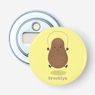 Cute happy potato springtouw cartoon button flesopener