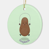 Cute happy potato springtouw cartoon keramisch ornament (Links)